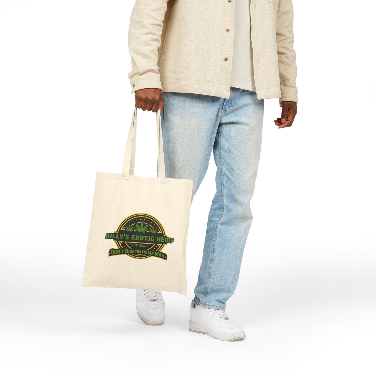 Billy's Exotic Hemp “Don’t Ban The Hemp Man” Cotton Tote
