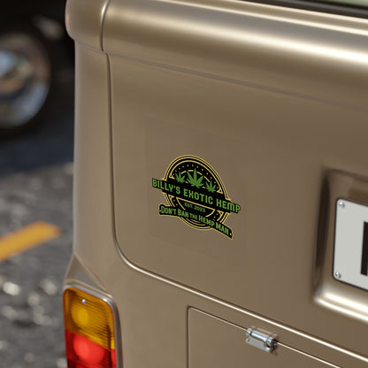 Billy's Exotic Hemp “Don’t Ban The Hemp Man” Square Outdoor Sticker