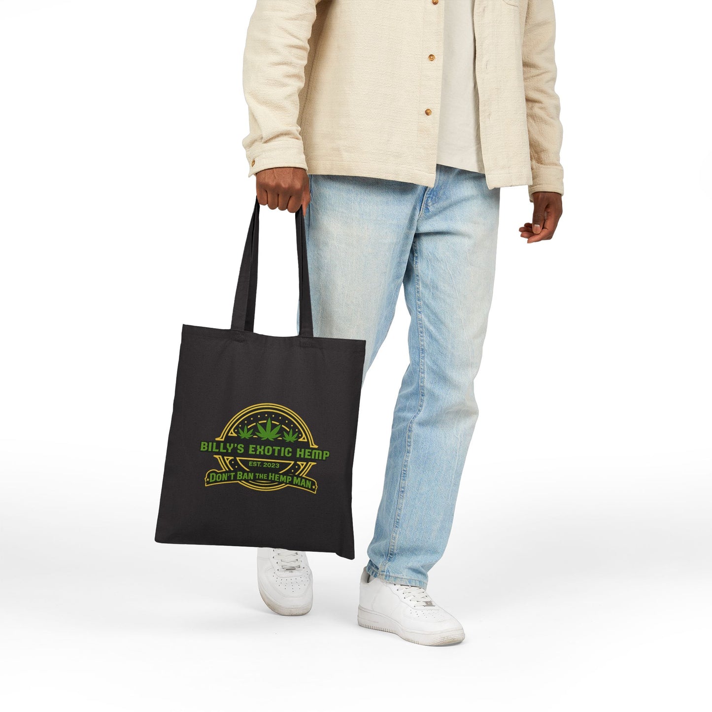 Billy's Exotic Hemp “Don’t Ban The Hemp Man” Cotton Tote