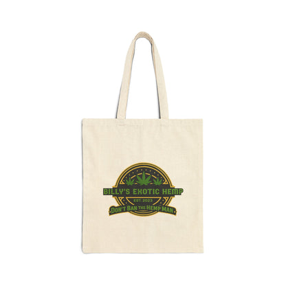 Billy's Exotic Hemp “Don’t Ban The Hemp Man” Cotton Tote